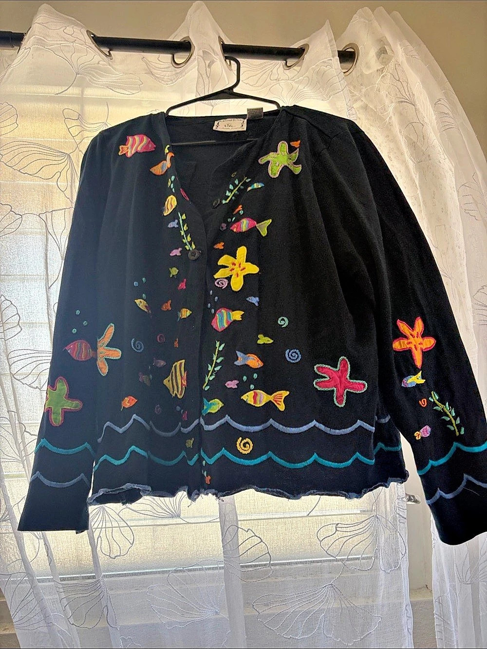 Embroidered navy Blouse